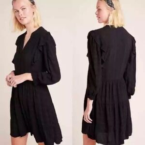 AMADI Anthropologie Rossi Ruffled Tunic Dress